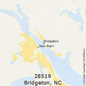 Bridgeton,North Carolina(28519) Zip Code Map