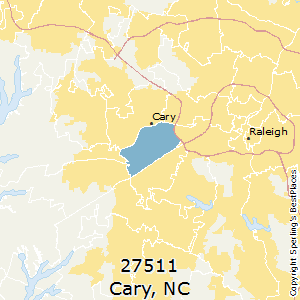Cary,North Carolina County Map