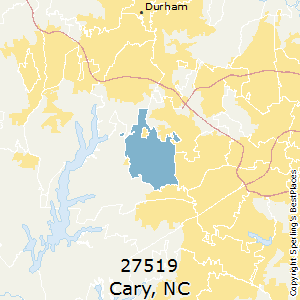 Cary,North Carolina(27519) Zip Code Map