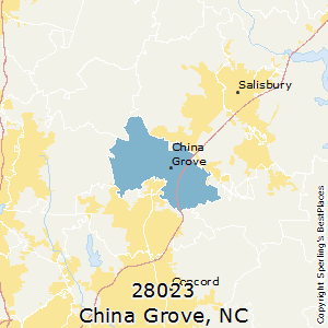 China_Grove,North Carolina County Map