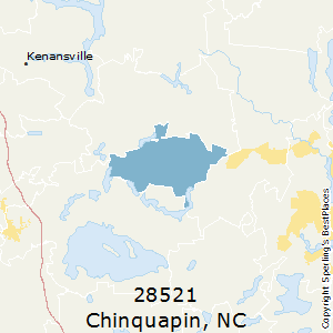 Chinquapin,North Carolina County Map
