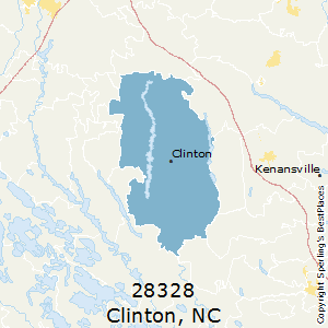Clinton,North Carolina County Map
