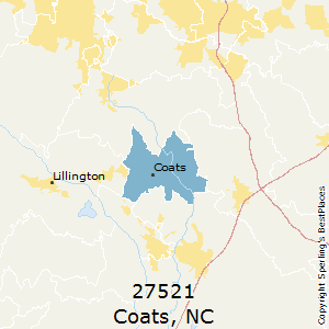 Coats,North Carolina County Map