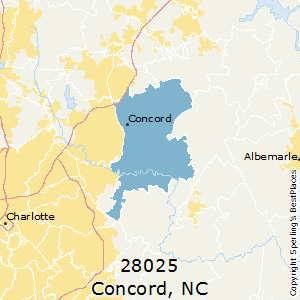 Concord,North Carolina County Map