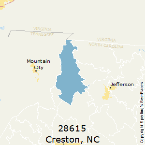 Creston,North Carolina County Map