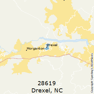 Drexel,North Carolina County Map