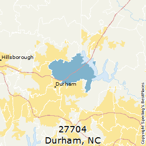 Durham,North Carolina County Map