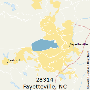 Fayetteville,North Carolina County Map