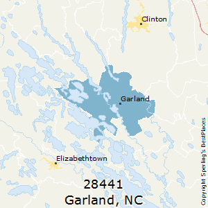 Garland,North Carolina County Map