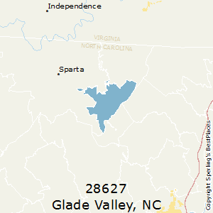 Glade_Valley,North Carolina County Map