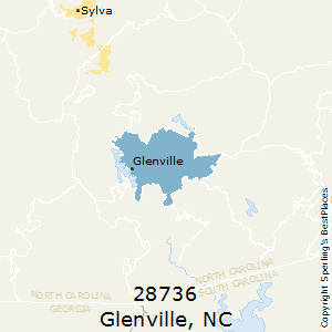 Glenville,North Carolina County Map