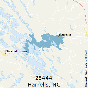 Harrells,North Carolina County Map