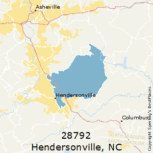 Hendersonville,North Carolina County Map