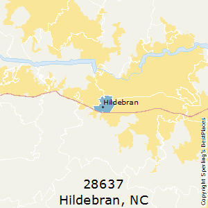 Hildebran,North Carolina County Map