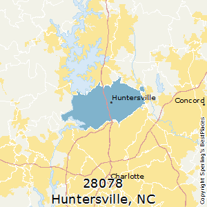 Huntersville,North Carolina County Map