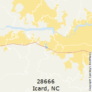 Icard,North Carolina County Map