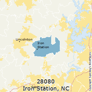 Iron_Station,North Carolina County Map