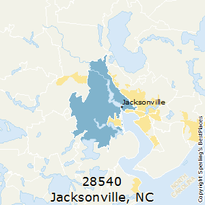 Jacksonville,North Carolina County Map
