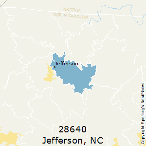 Jefferson,North Carolina County Map
