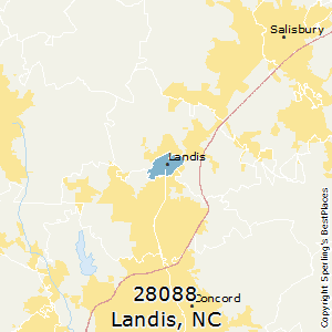 Landis,North Carolina(28088) Zip Code Map