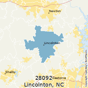 Lincolnton,North Carolina County Map