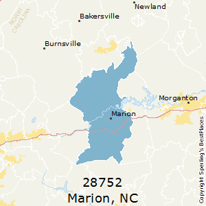 Marion,North Carolina County Map