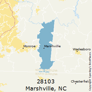 Marshville,North Carolina County Map