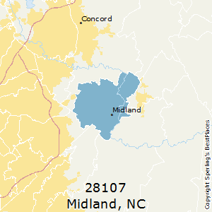 Midland,North Carolina County Map
