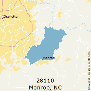 Monroe,North Carolina County Map