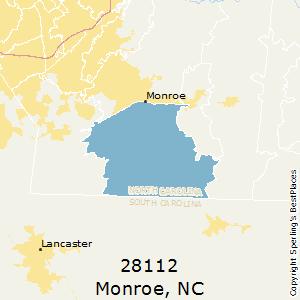 Monroe,North Carolina County Map