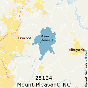 Mount_Pleasant,North Carolina County Map