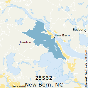 New_Bern,North Carolina County Map