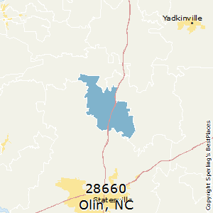 Olin,North Carolina County Map