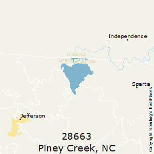 Piney_Creek,North Carolina County Map