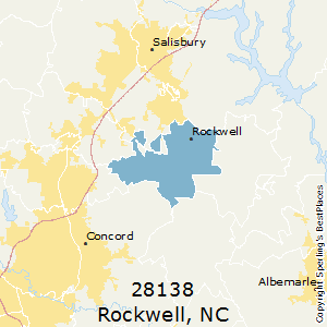 Rockwell,North Carolina County Map