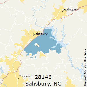 Salisbury,North Carolina County Map