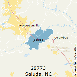 Saluda,North Carolina County Map