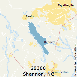 Shannon,North Carolina County Map