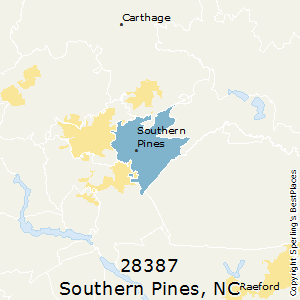 Southern_Pines,North Carolina County Map
