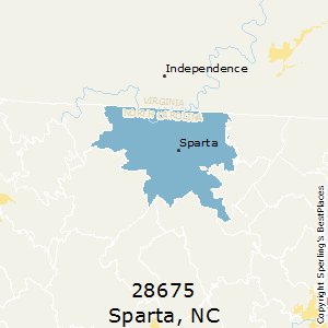 Sparta,North Carolina County Map
