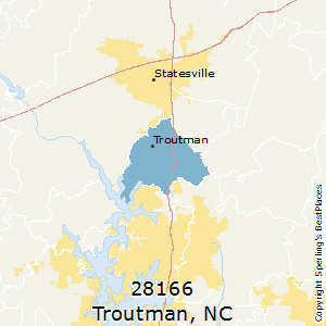 Troutman,North Carolina County Map
