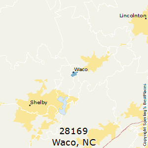 Waco,North Carolina County Map