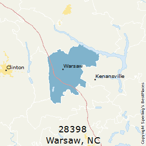 Warsaw,North Carolina County Map