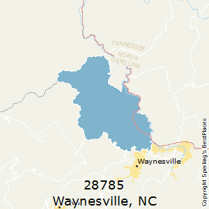 Waynesville,North Carolina County Map
