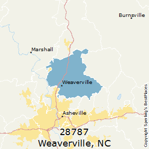 Weaverville,North Carolina County Map