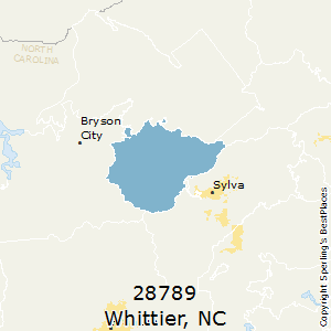 Whittier,North Carolina County Map