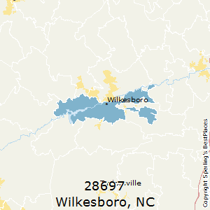 Wilkesboro,North Carolina County Map