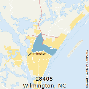 Wilmington,North Carolina County Map
