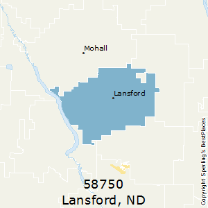 Lansford,North Dakota County Map