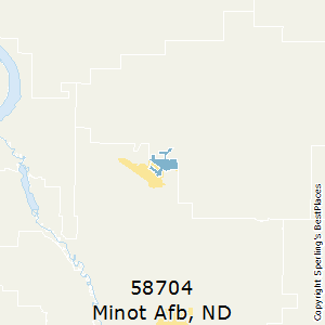 Minot_AFB,North Dakota County Map